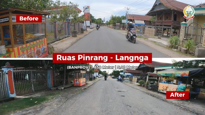 Berkat Bantuan Keuangan Pemprov Sulsel, Jalan Rusak di Pinrang Sudah Ditangani Pemprov Sulsel