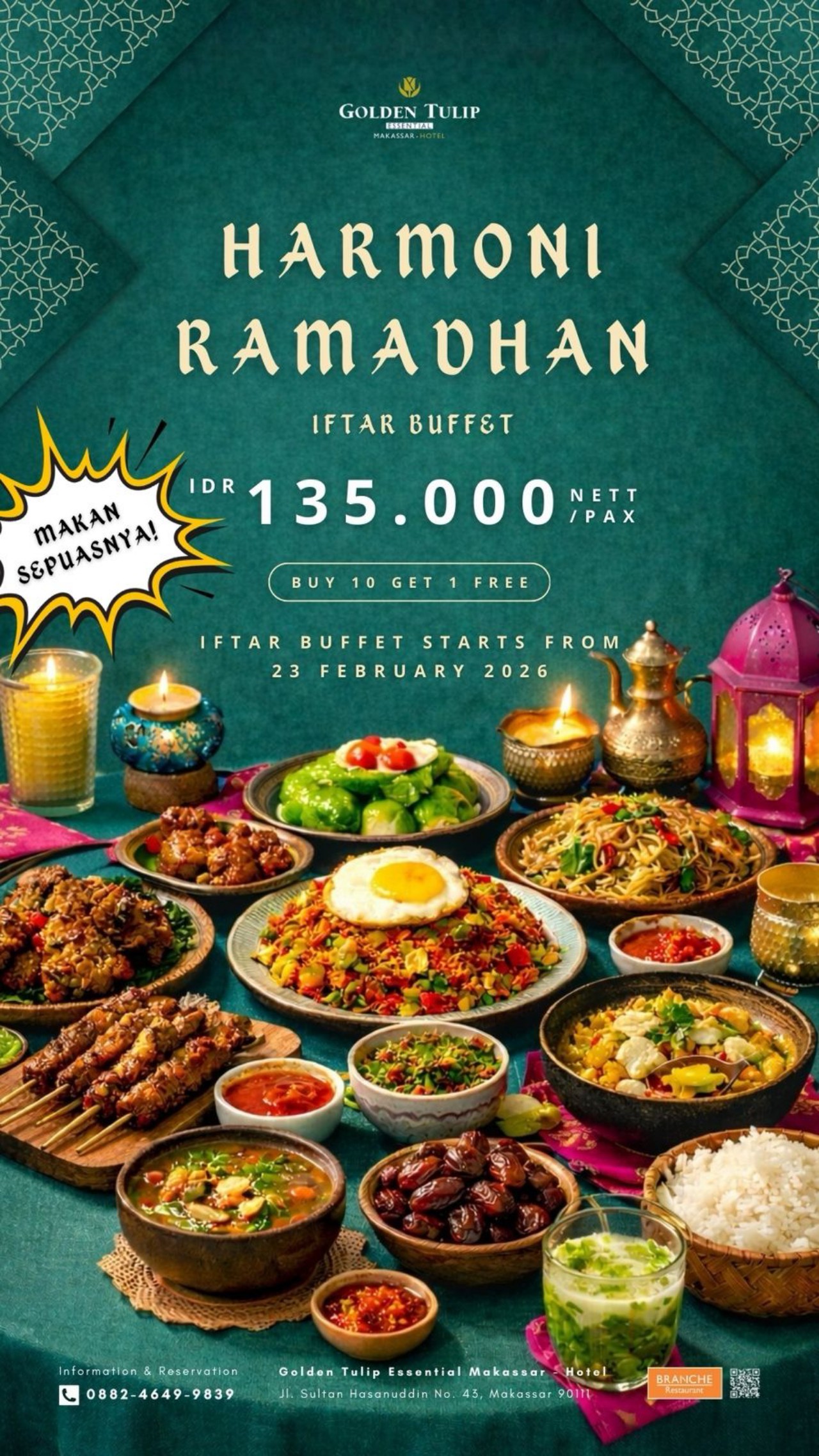 Harmoni Ramadhan: Golden Tulip Essential Makassar Tawarkan Paket Bukber dan Menginap Spesial