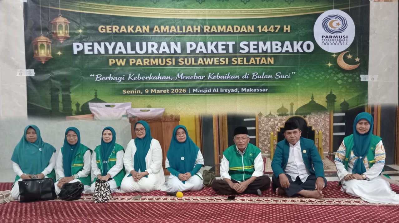 Tebar Kepedulian di Bulan Suci, Parmusi Sulsel Salurkan Sembako di Masjid Al Irsyad