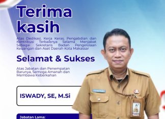 Iswady Resmi Jabat Sekretaris Inspektorat Daerah Kota Makassar