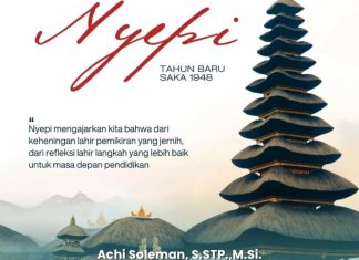 Dinas Pendidikan Kota Makassar Ucapkan Selamat Hari Raya Nyepi Tahun Baru Saka 1948