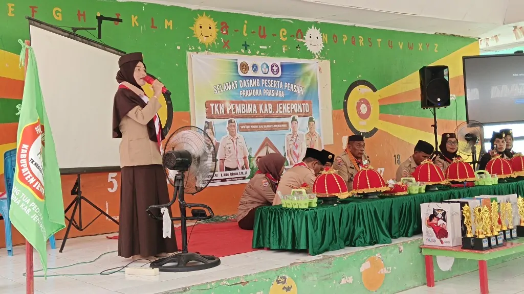 Kadisdikbud Resmi Buka Perkemahan Satu Hari Pramuka Prasiaga TK Pembina Jeneponto