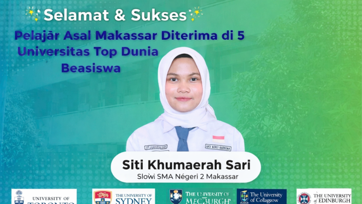 Membanggakan, Pelajar Asal Makassar Diterima di 5 Universitas Top Dunia dengan Beasiswa Penuh