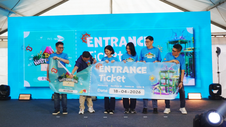 Baim dan Artika Ikut Ramaikan Peluncuran Taro Waterpark, Destinasi Petualangan Keluarga di Makassar Baim