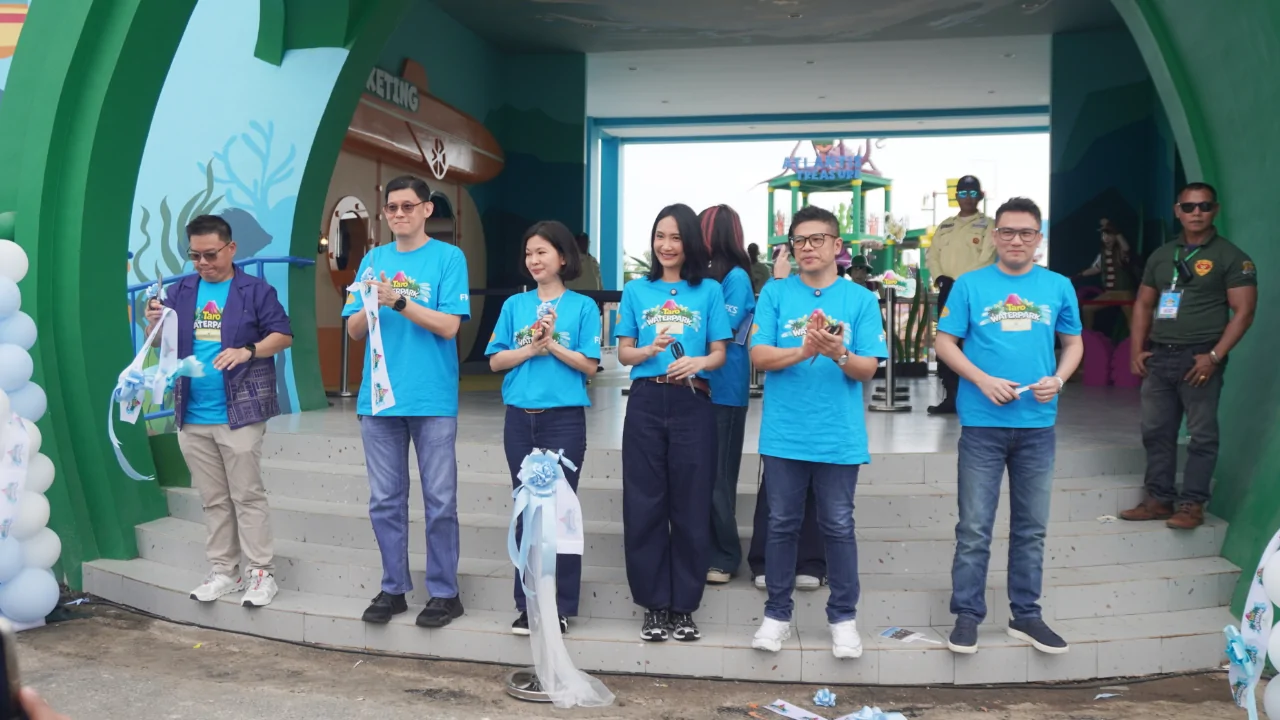 Baim dan Artika Ikut Ramaikan Peluncuran Taro Waterpark, Destinasi Petualangan Keluarga di Makassar