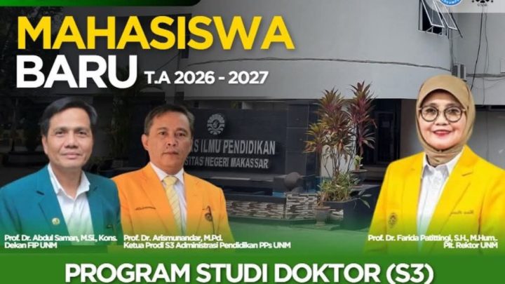 Pascasarjana UNM Terima Mahasiswa Baru S3 Administrasi Pendidikan Tahun 2026 UNM Makassar