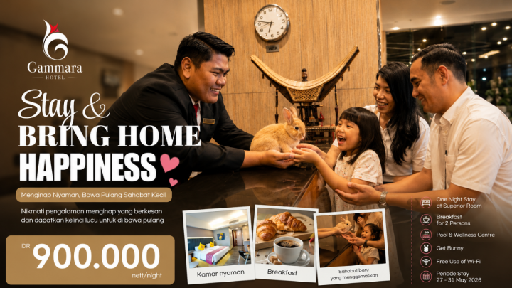 Gammara Hotel Hadirkan Paket "Stay & Bring Home Happiness", Tamu Bisa Bawa Pulang Kelinci Lucu Gammara Hotel Makassar