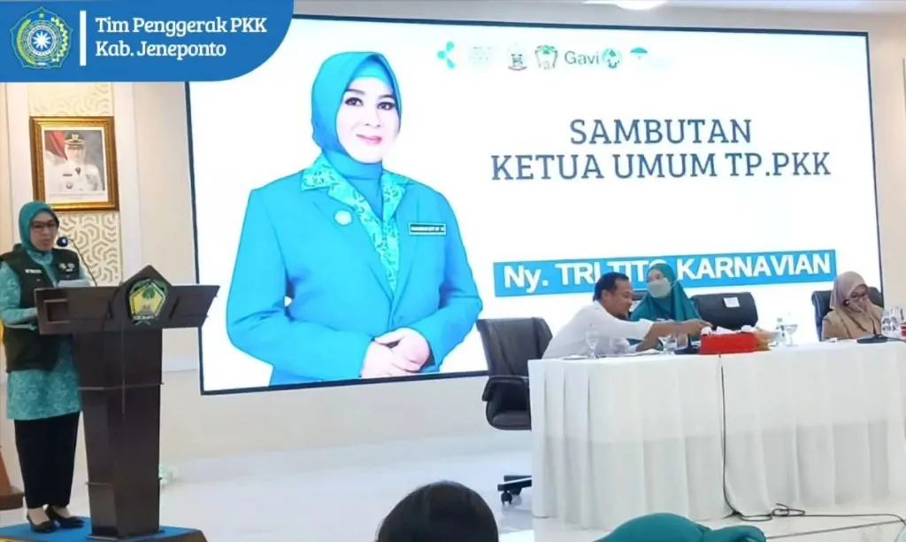 Menyambung Silaturahmi, Tingkatkan Kinerja, TP PKK Jeneponto Hadiri Monev Imunisasi Zero Dose