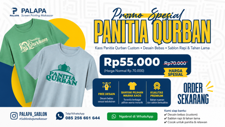 kaos panitia qurban Makassar