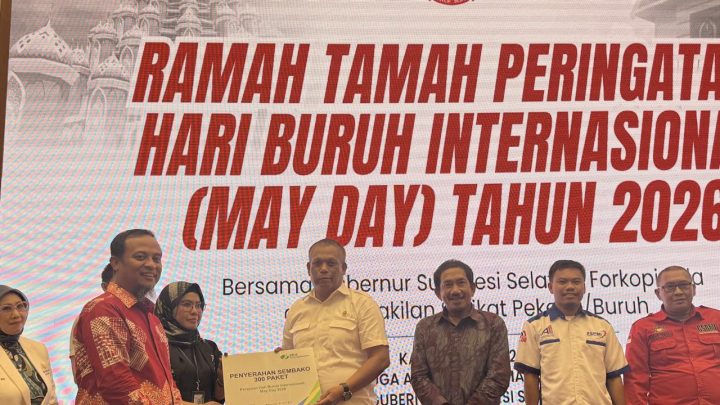 Solidaritas May Day, BPJS Ketenagakerjaan Salurkan 300 Paket Sembako untuk Pekerja di Makassar May Day 2026 Makassar