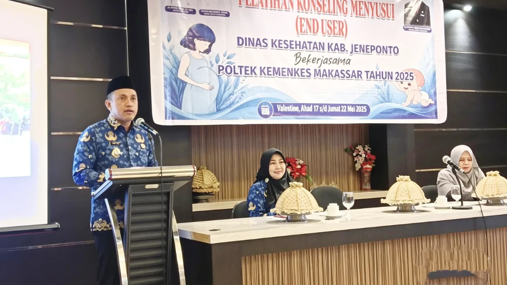 Buka Pelatihan Konseling Menyusui, Bupati Jeneponto Tegaskan Jangan Hanya Seremonial, Tapi Beri Manfaat Nyata