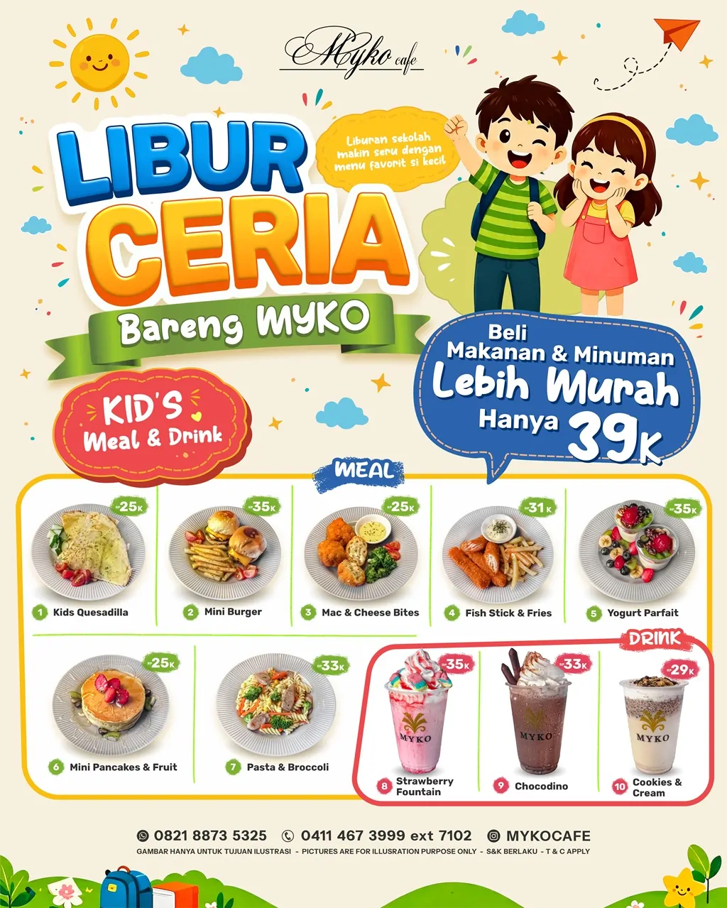 Liburan Sekolah Makin Seru Bersama Menu Favorit Anak di Myko Cafe
