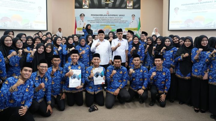 Wali Kota Makassar Serahkan SK kepada 167 PNS Baru, Ingatkan Pentingnya Pengabdian Makassar
