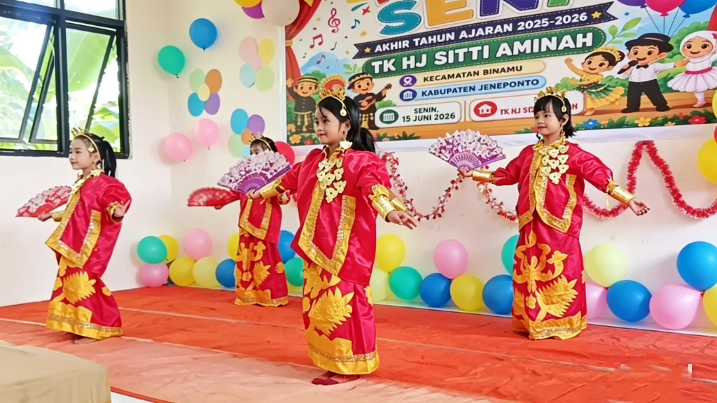 Pentas Seni Akhir Ajaran 2025-2026, TK Hj Sitti Aminah Lepas Siswa Menuju Jenjang Pendidikan SD