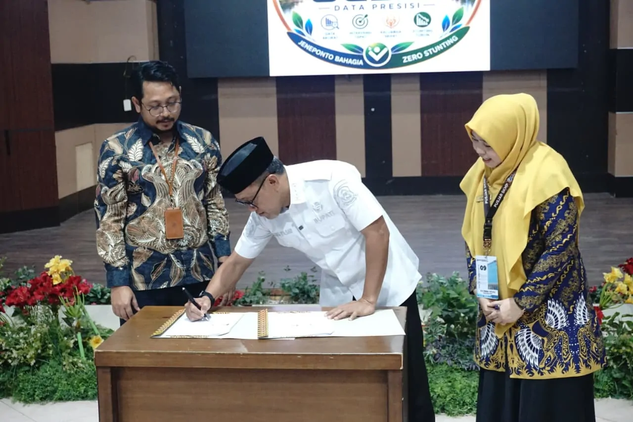 Jeneponto Perkuat Langkah Cegah Stunting, Gerakan Orang Tua Asuh dan Inovasi Barcode Peduli Resmi Diluncurkan