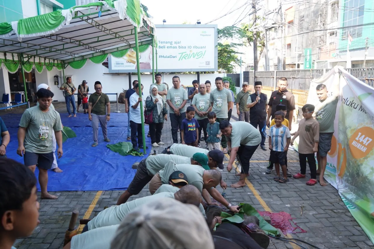 Momentum Iduladha, Pegadaian Kanwil VI Salurkan Bantuan Hewani kepada Masyarakat