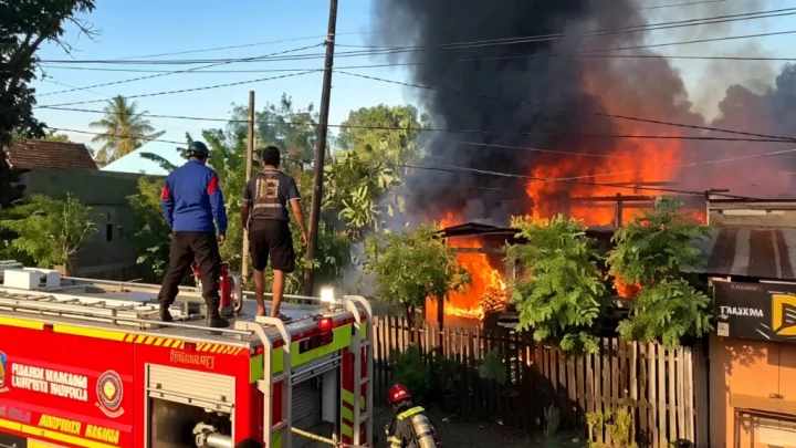 Kebakaran di Jeneponto, Rumah Panggung, Motor Hingga Mobil Hangus Terbakar Kebakaran di