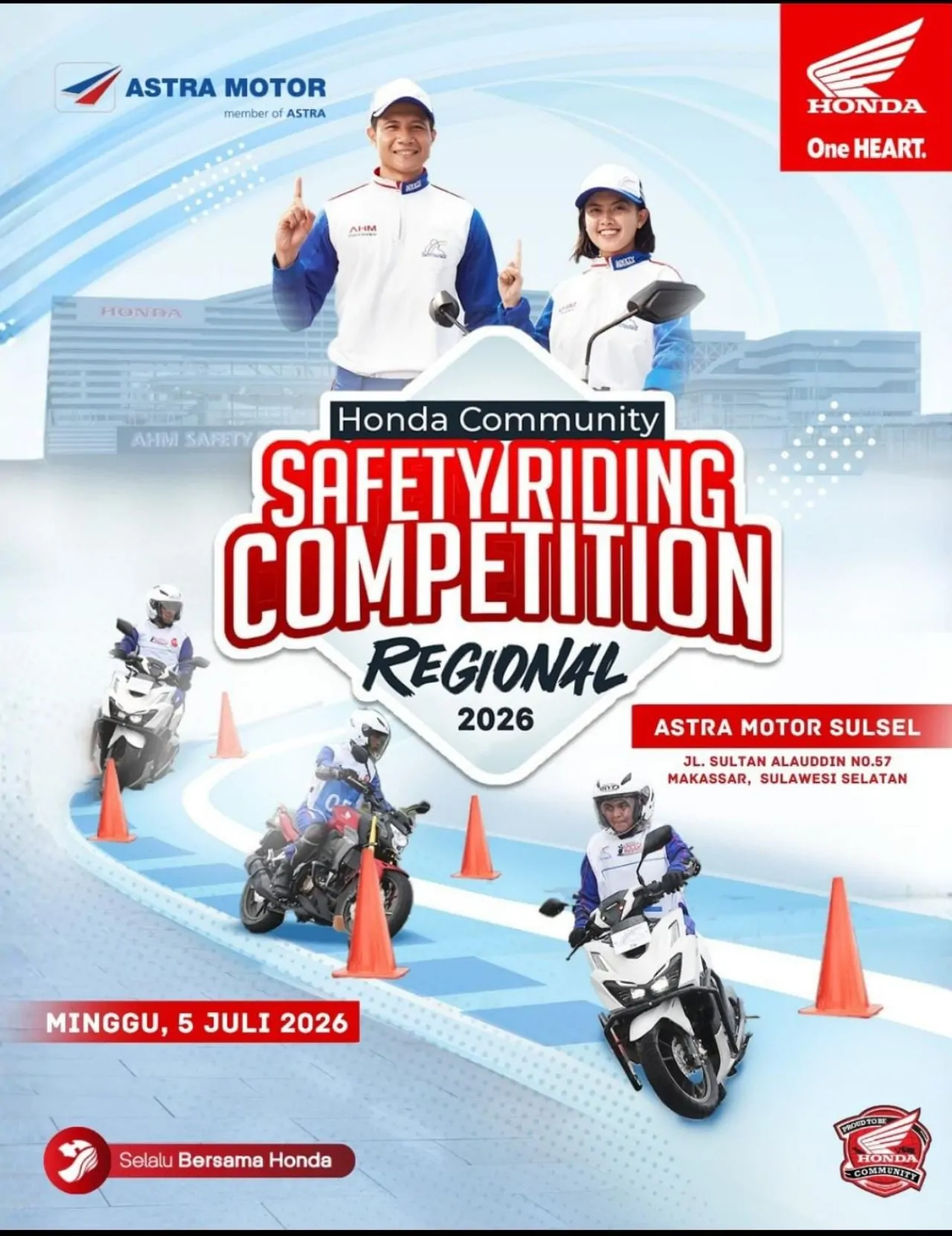 Asmo Sulsel Gelar Honda Community Safety Riding Competition Regional 2026, Seleksi Wakil Menuju Tingkat Nasional