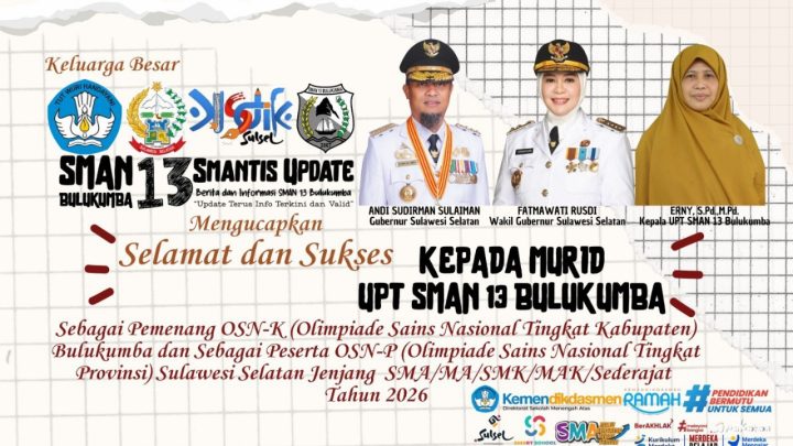Borong Prestasi di OSN-K 2026, Empat Murid SMAN 13 Bulukumba Lolos ke Tingkat Provinsi SMAN 13 Bulukumba