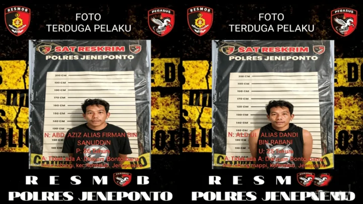 Satgas Ops Pekat Polres Jeneponto Tangkap Dua Pencuri Cengkeh, Hasil Curian Dipakai Beli Sabu Satgas Ops Pekat