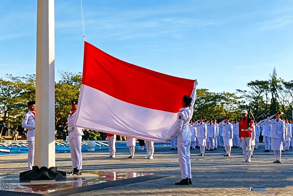 Wabup Islam Iskandar Pimpin Khidmatnya Detik Penurunan Sang Merah Putih HUT Ke-81 RI Di Jeneponto