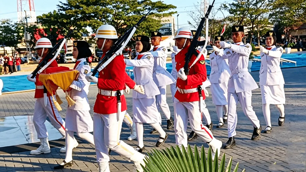 Wabup Islam Iskandar Pimpin Khidmatnya Detik Penurunan Sang Merah Putih HUT Ke-81 RI Di Jeneponto