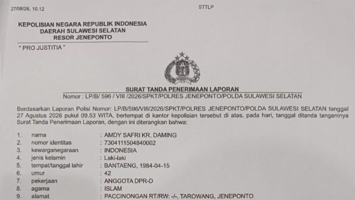 Ketua BK DPRD Jeneponto Laporkan Dugaan Pencemaran Nama Baik ke Polres Jeneponto, Terlapor Membantah Ketua BK