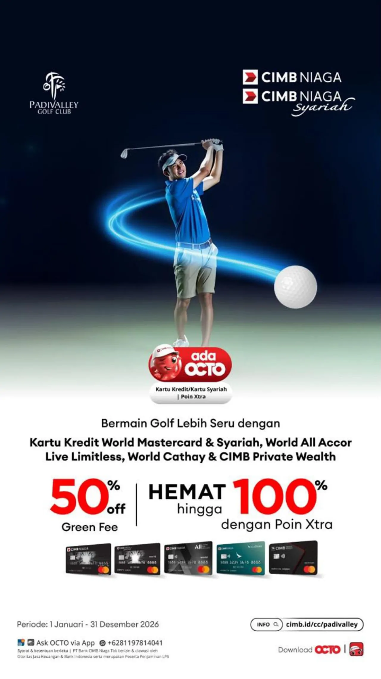CIMB Niaga Perkuat Layanan Lifestyle, Hadirkan Promo Green Fee hingga 50 Persen di Padivalley Golf Club
