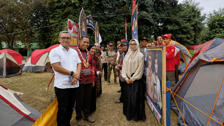Bupati dan Ketua Kwarcab Pramuka Jeneponto Kunjungi Peserta Jamnas XII di Buperta Cibubur