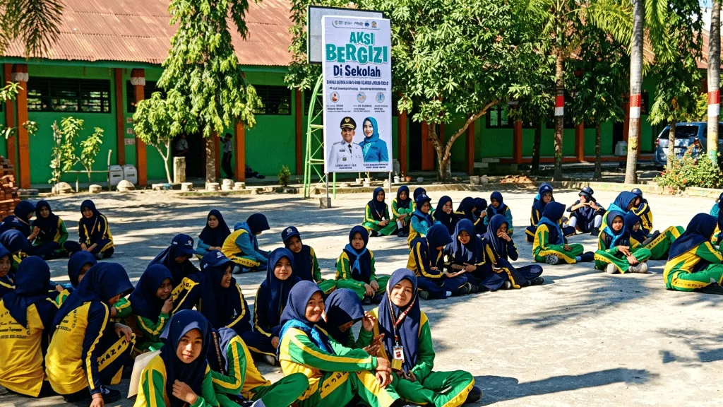 Dinkes Jeneponto Gelar Aksi Bergizi di MTsN 1 Jeneponto, Libatkan Ratusan Siswa