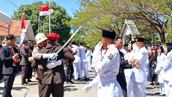 Suasana Haru Selimuti Pelatih dan Paskibraka Jeneponto Usai Sukses Kibarkan Merah Putih Di Hut Ke-81 Ri Suasana Haru