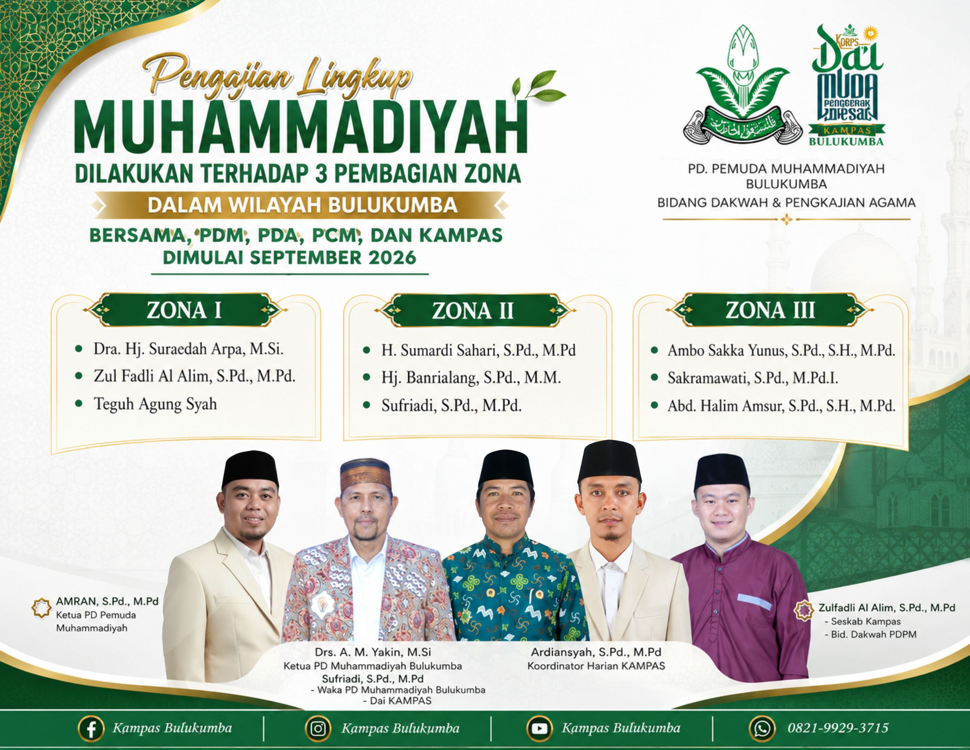 KAMPAS Bulukumba Susun Jadwal Pengajian Rutin Tiga Zona, Mulai Bergulir September