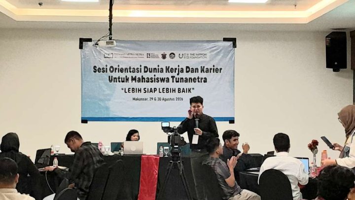 Yayasan Mitra Netra Perkuat Kesiapan Mahasiswa Tunanetra Makassar Memasuki Dunia Kerja yayasan mitra netra