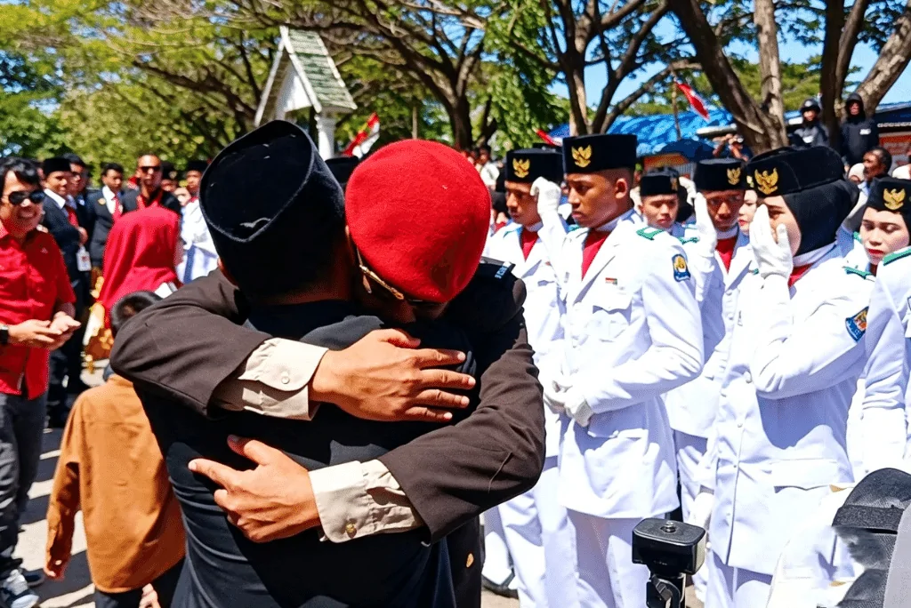Suasana Haru Selimuti Pelatih dan Paskibraka Jeneponto Usai Sukses Kibarkan Merah Putih Di Hut Ke-81 Ri