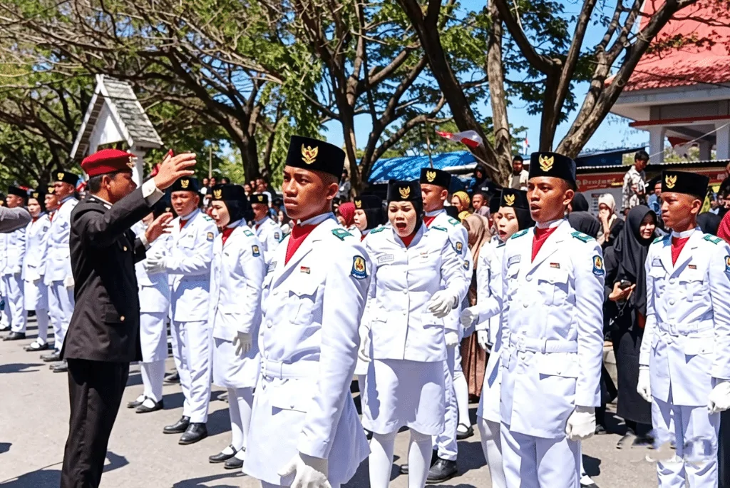 Suasana Haru Selimuti Pelatih dan Paskibraka Jeneponto Usai Sukses Kibarkan Merah Putih Di Hut Ke-81 Ri