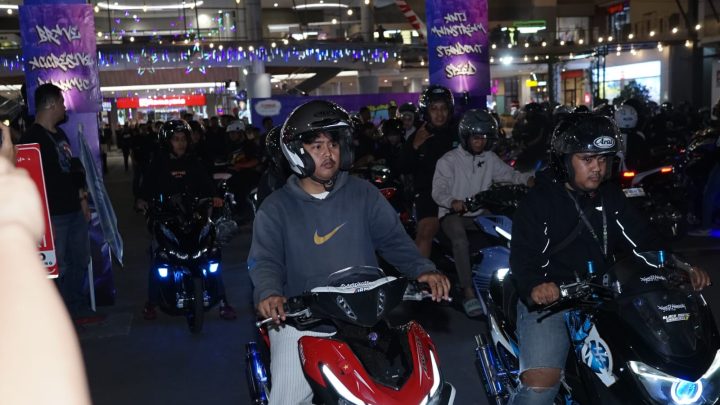 Dihadiri Ratusan Riders, Gathering Team Aerox Vol 3 di Makassar Berlangsung Meriah Aerox